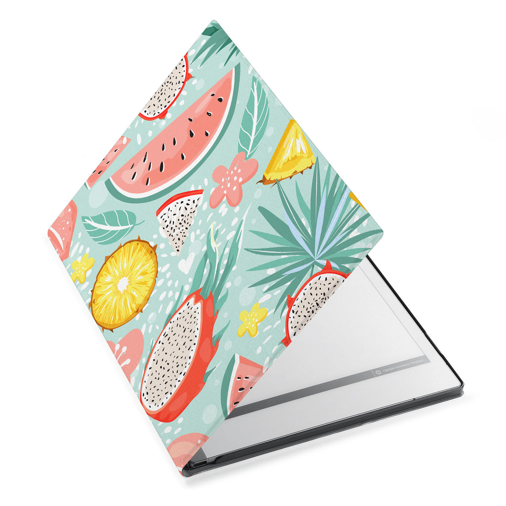 The Personalized VistaCase reMarkable Pen Holder Casewith Tropical Fruits design adds a touch of elegance to your device.