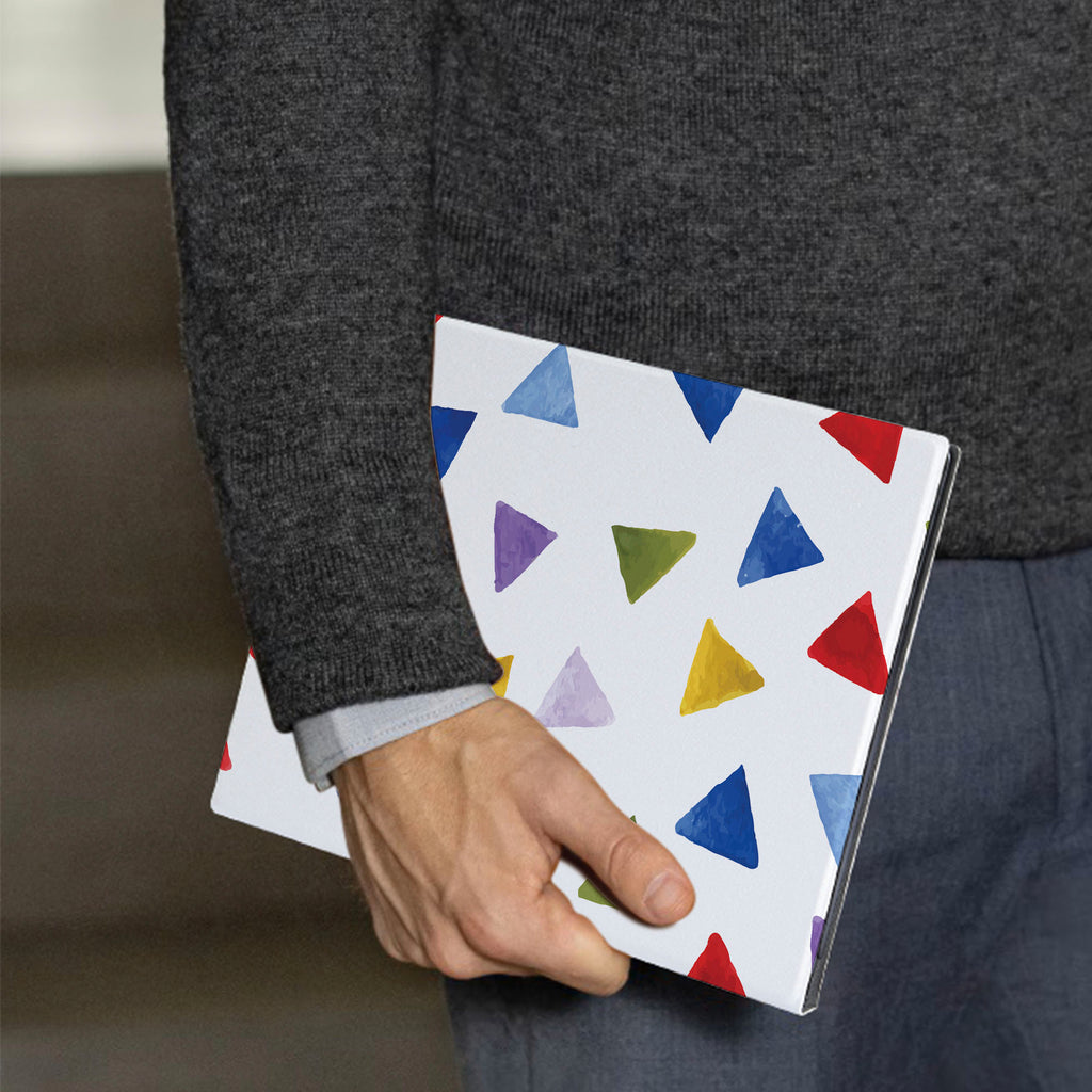 A business man holds Personalized VistaCase reMarkable Pen Holder Case with Geometry Pattern design