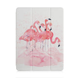 front and back view of personalized iPad case with pencil holder and 04 design