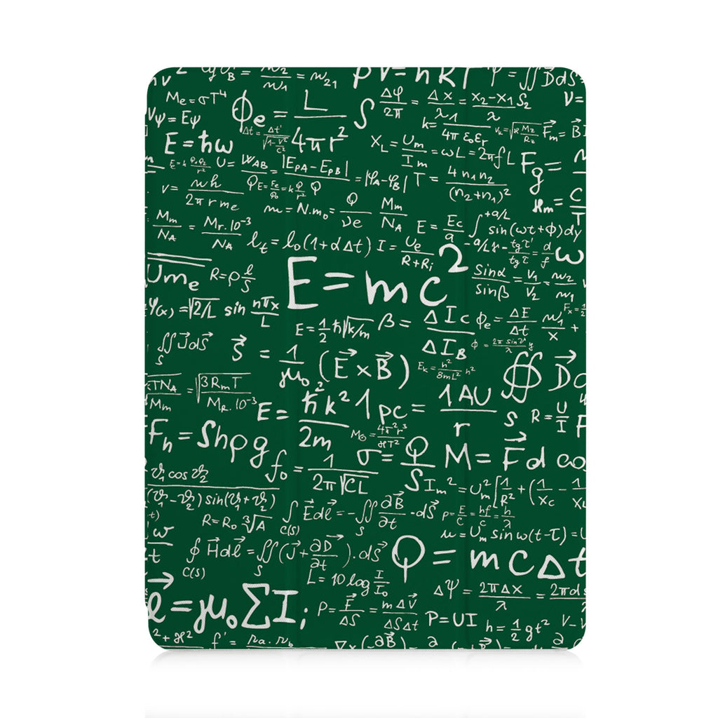 front and back view of personalized iPad case with pencil holder and 02 design