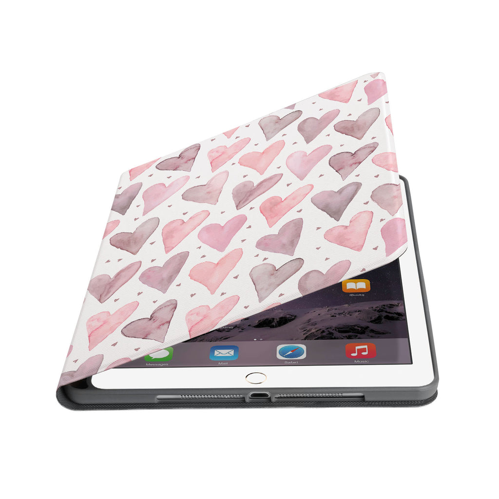 Auto wake and sleep function of the personalized iPad folio case with Love design