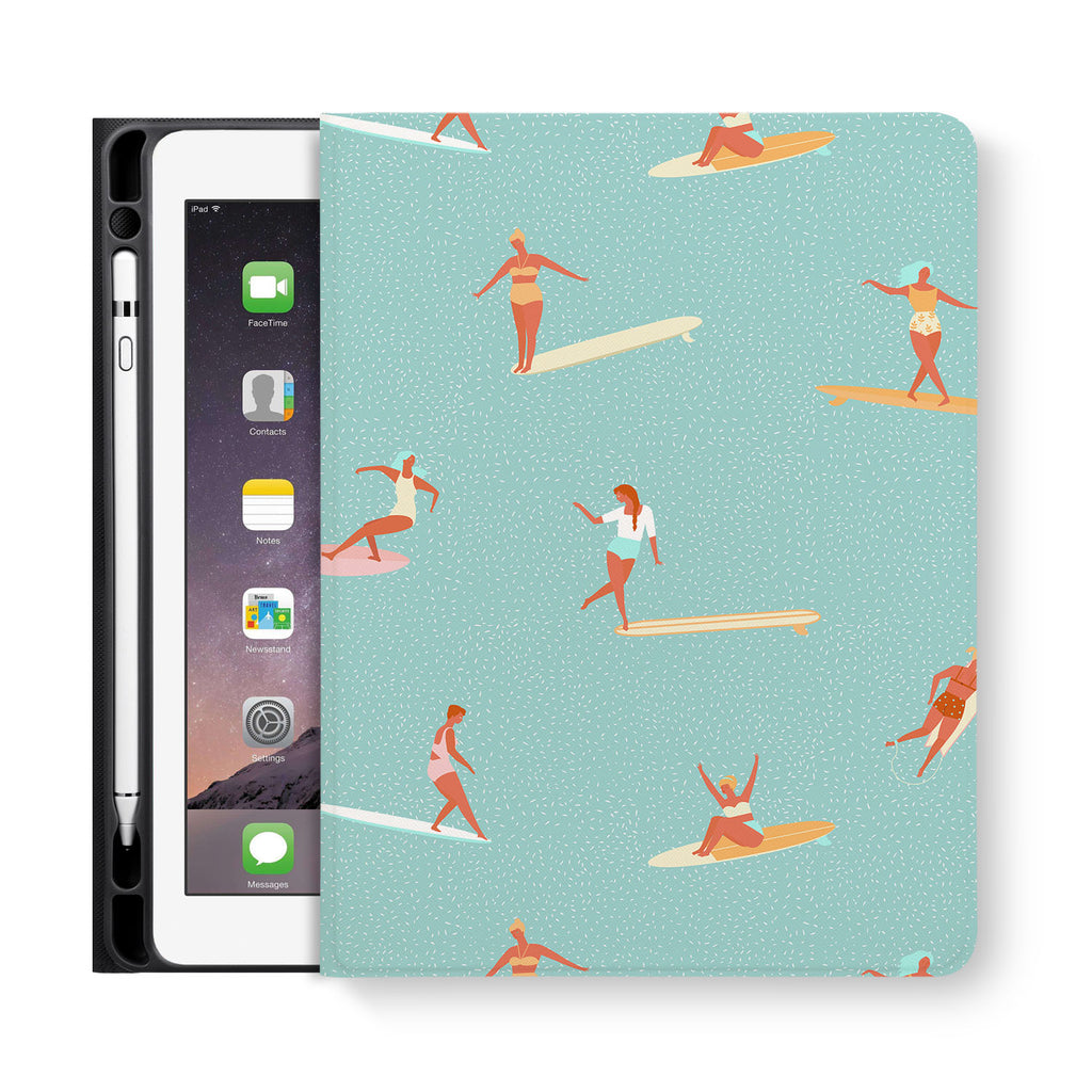 frontview of personalized iPad folio case with 1 design