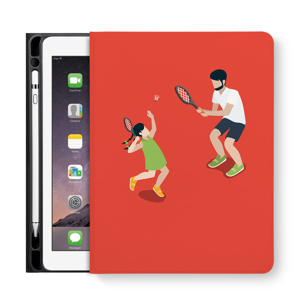 frontview of personalized iPad folio case with 2 design