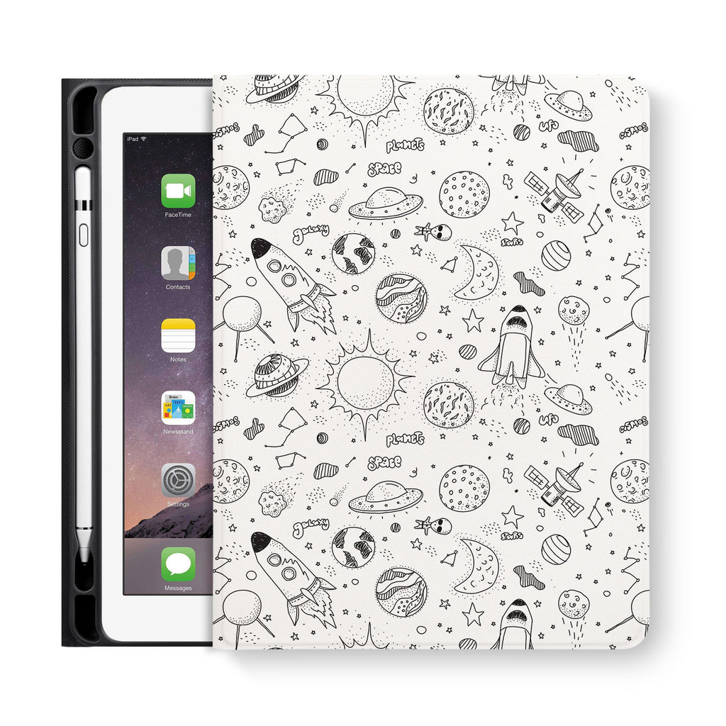 frontview of personalized iPad folio case with 5 design