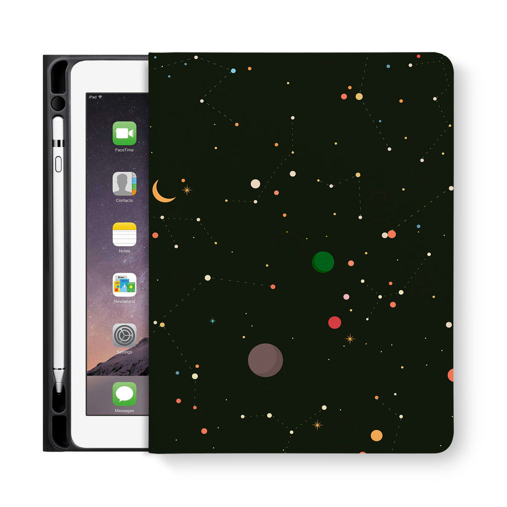 frontview of personalized iPad folio case with 4 design