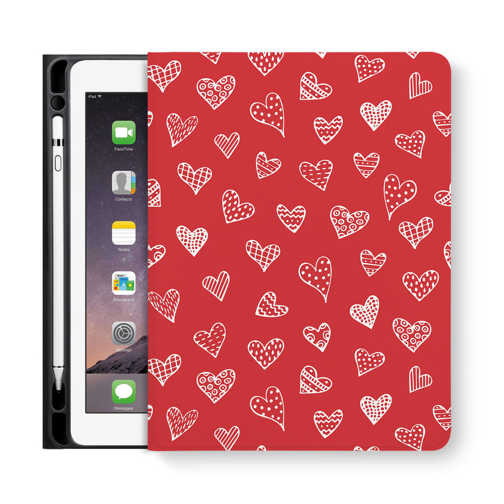 frontview of personalized iPad folio case with 4 design