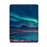 front view of personalized iPad case with pencil holder and Nature Wonder design