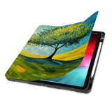 smart auto on and off features case with Tree Painting design - swap