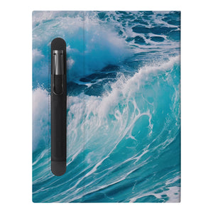 The Personalized VistaCase reMarkable Pen Holder Case with Sea Waves design features a built-in Marker pen holder,