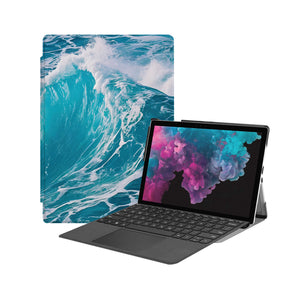 the Hero Image of Personalized Microsoft Surface Pro and Go Case with Sea Waves design