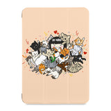 the front view of Personalized Samsung Galaxy Tab Case with Cute Cats design