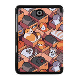 the back view of Personalized Samsung Galaxy Tab Case with Sushi Cats design