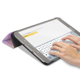 Personalized Samsung Galaxy Tab Case with Elon Musk SpaceX design in keyboard typing mode