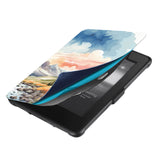 kindle foilo case with Landscape design, Magnetic attachment ensures cover is securely closed