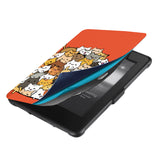 kindle foilo case with Cute Cats design, Magnetic attachment ensures cover is securely closed