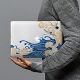 hardshell case with Japanese Pattern design combines a sleek hardshell design with vibrant colors for stylish protection against scratches, dents, and bumps for your Macbook