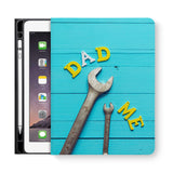 frontview of personalized iPad folio case with 3 design