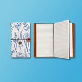 the front top view of midori style traveler's notebook with Flower design